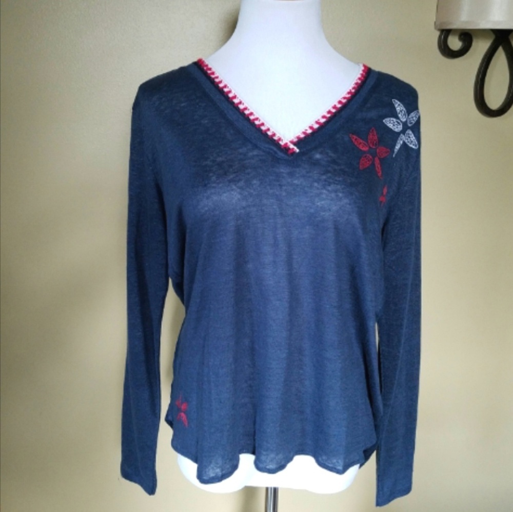 Desigual Long Sleeve Top Navy